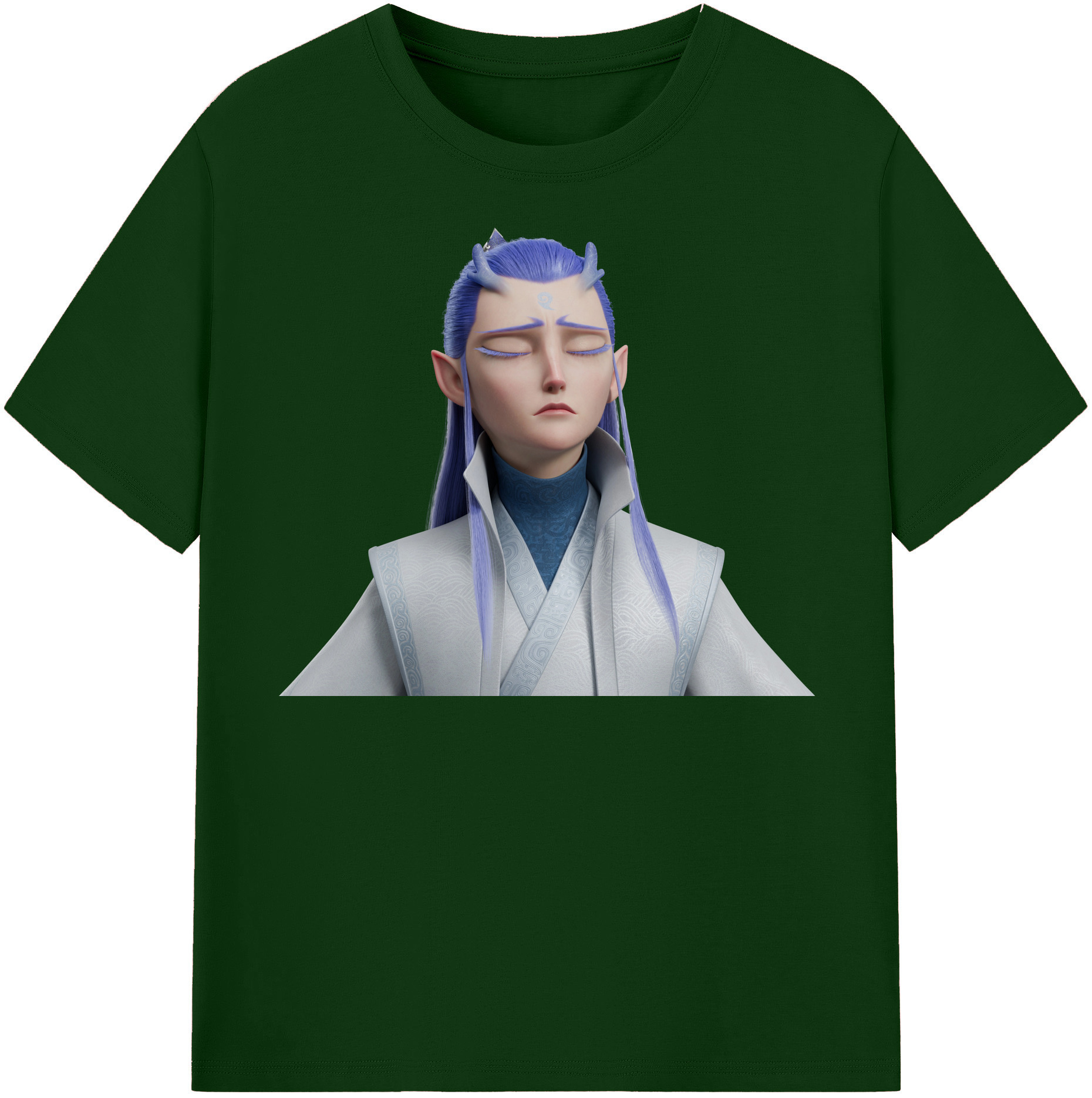 （画像用） Ne Zha 2 ナタ 魔童の大暴れ 綿100％半袖Tシャツ（フロントプリント）